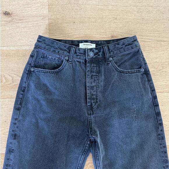 House of CB - Straight Leg High Waist Jeans In Faded Black - Picture 2 of 4